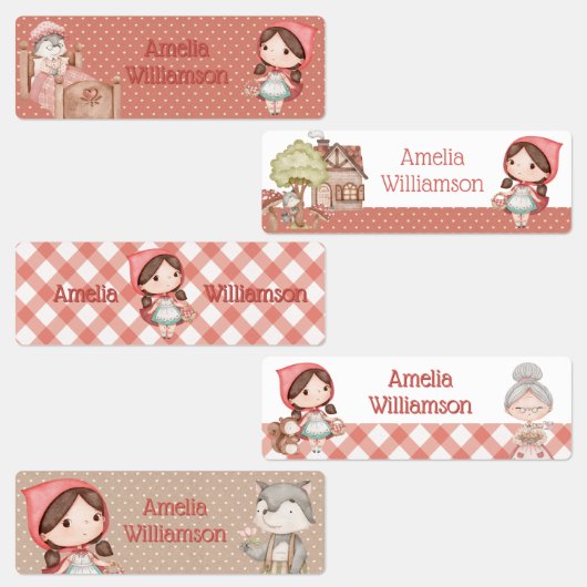 Little Red Riding Hood kleuterschool Labels (Groep)