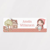 Little Red Riding Hood kleuterschool Labels (Design 2)