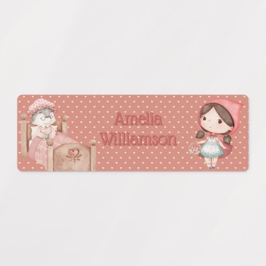 Little Red Riding Hood kleuterschool Labels (Design 1)
