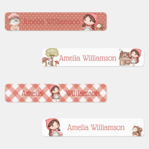 Little Red Riding Hood kleuterschool Labels