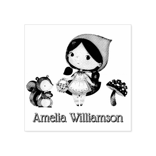 Little Red Riding Hood kleuterschool Rubberstempel (Afrduk)