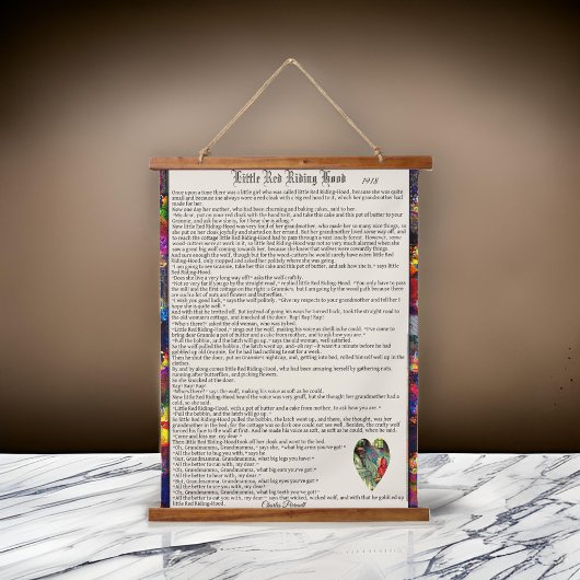 Little Red Riding Hood Lees verhaal | Hangend Wandkleed