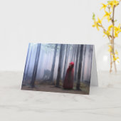 Little Red Riding Hood on Halloween Kaart (Gele Bloem)