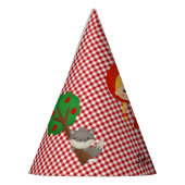 Little Red Riding Hood op Red Gingham Feesthoedjes (Links)