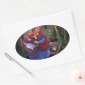 Little Red Riding Hood Ovale Sticker (Envelop)