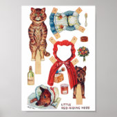 Little Red Riding Hood, Paper Doll, Louis Wain Poster (Voorkant)