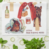 Little Red Riding Hood, Paper Doll, Louis Wain Theedoek (Gevouwen)