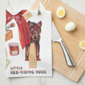 Little Red Riding Hood, Paper Doll, Louis Wain Theedoek (Quarter Fold)