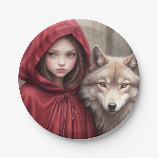 Little Red Riding Hood Papieren Bordje (Voorkant)