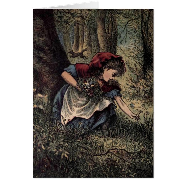 Little Red Riding Hood Picking Flowers (Voorkant)