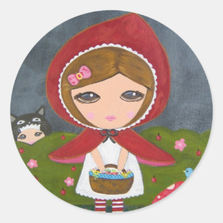 Little Red Riding Hood Ronde Sticker
