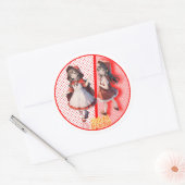 Little Red Riding Hood Ronde Sticker (Envelop)
