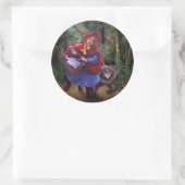 Little Red Riding Hood Ronde Sticker (Tas)
