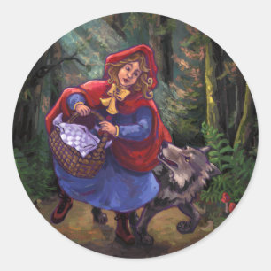 Little Red Riding Hood Ronde Sticker