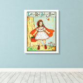 Little Red Riding Hood  Schattige Canvas Afdruk (Insitu (Houten vloer))
