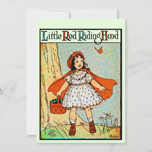 Little Red Riding Hood  Schattige Kaart (Voorkant)