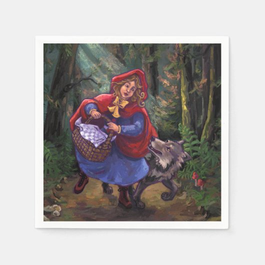 Little Red Riding Hood Servetten (Voorkant)