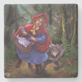 Little Red Riding Hood Stenen Onderzetter (Voorkant)