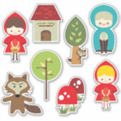 Little Red Riding Hood Sticker (Voorkant)