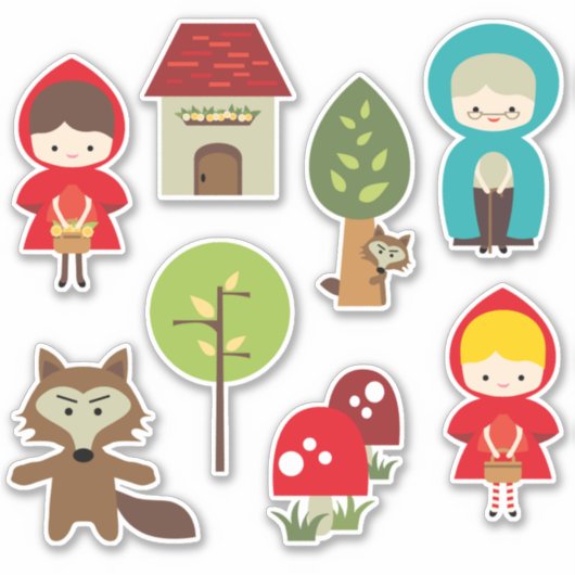 Little Red Riding Hood Sticker (Voorkant)
