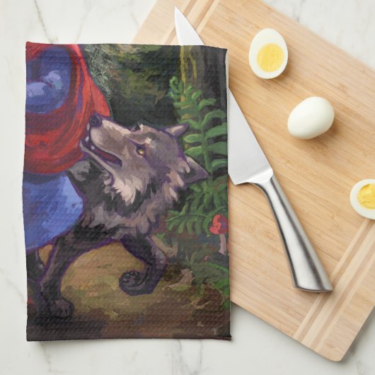 Little Red Riding Hood Theedoek (Quarter Fold)