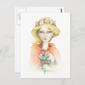 "Little Red Riding Hood" van Scot Howden Briefkaart (Voorkant / Achterkant)