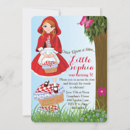 Little Red Riding Hood verjaardagsfeestje uitnodig Kaart