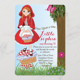 Little Red Riding Hood verjaardagsfeestje uitnodig Kaart