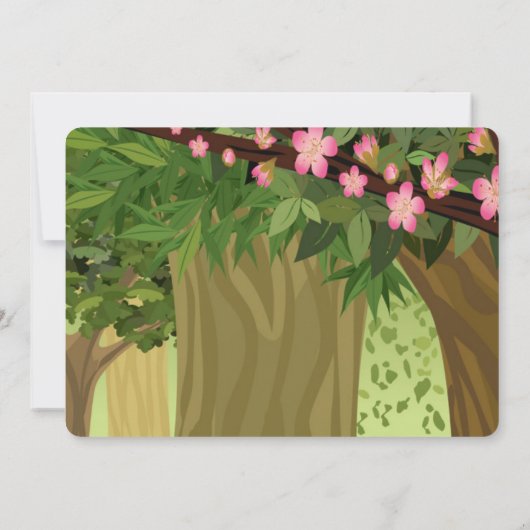 Little Red Riding Hood verjaardagsfeestje uitnodig Kaart (Achterkant)