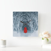 Little Red Riding Hood Vierkante Klok (Huis)