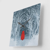 Little Red Riding Hood Vierkante Klok (Hoek)