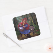 Little Red Riding Hood Vierkante Sticker (Envelop)