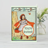 Little Red Riding Hood Vintage Cute Kaart (Staand voorkant)