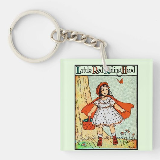 Little Red Riding Hood Vintage Cute Sleutelhanger (Voorkant)