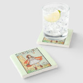 Little Red Riding Hood Vintage Cute Stenen Onderzetter (Zijkant)