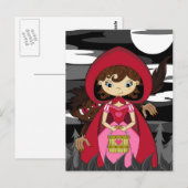 Little Red Riding Hood & Wolf Briefkaart (Voorkant / Achterkant)