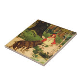 Little Red Riding Hood Wolf  Repro Tegeltje (Zijkant)