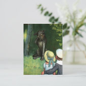 Little Red Riding Hood's Wolf Briefkaart (Staand voorkant)