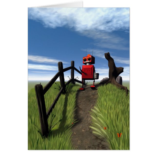 Little Red Robot Kaart (Voorkant)