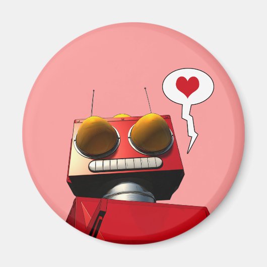 Little Red Robot Love Magnet (Voorkant)