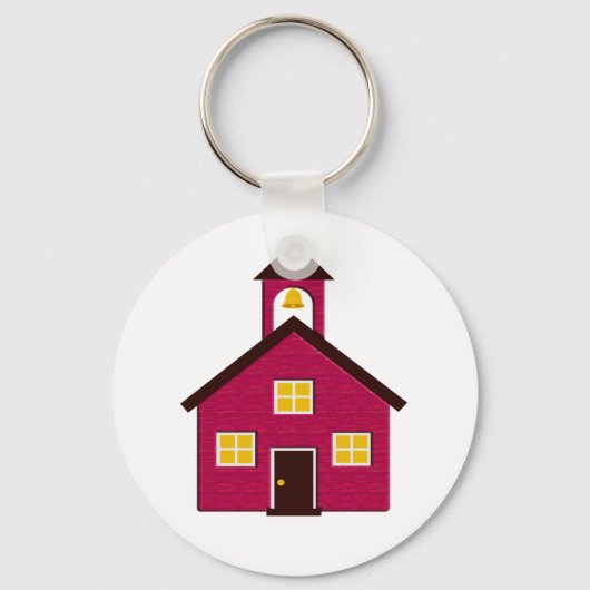Little Red Schoolhouse Sleutelhanger (Voorkant)