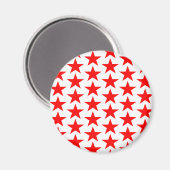 Little Red Stars Pattern Magneet (Voorkant / Achterkant)