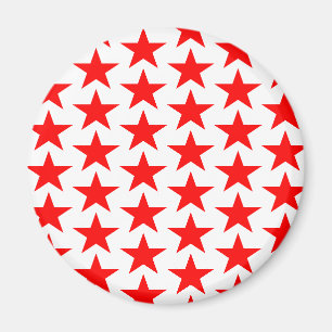 Little Red Stars Pattern Magneet