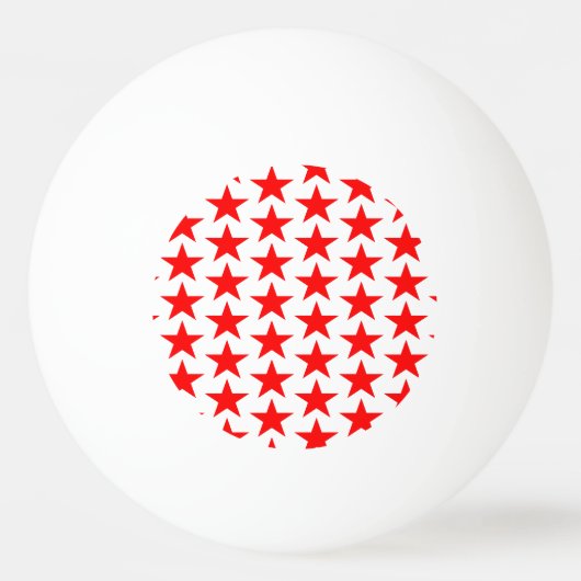 Little Red Stars Pattern Pingpongbal (Voorkant)