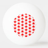 Little Red Stars Pattern Pingpongbal (Achterkant)