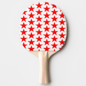 Little Red Stars Pattern Tafeltennisbatje (Voorkant)