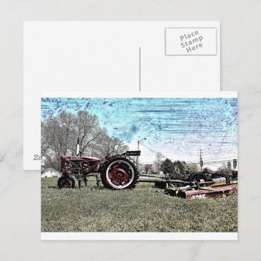 Little Red Tractor Briefkaart (Voorkant / Achterkant)