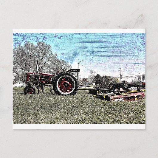 Little Red Tractor Briefkaart (Voorkant)