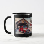 Little Red Truck AI artwork koffie mok (Links)