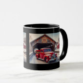 Little Red Truck AI artwork koffie mok (Voorkant rechts)